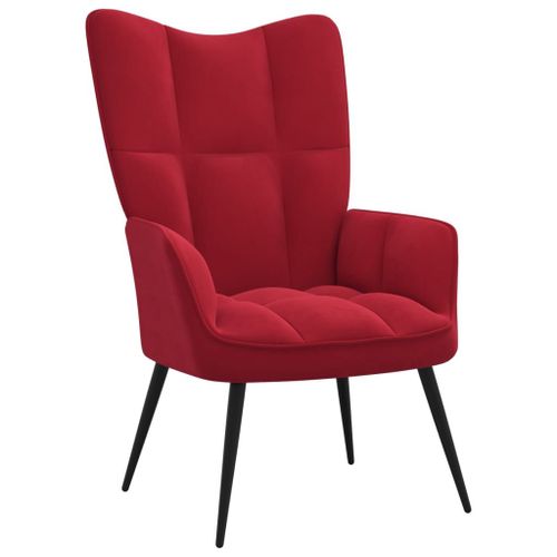 Vidaxl Chaise De Relaxation Rouge Bordeaux Velours