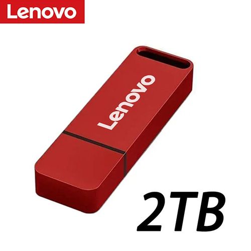 Lenovo-Clé USB 3.1 en métal 16 To,clé USB haute vitesse 4 To,clé USB 8 To,mémoire SSD portable,disque flash USB,adaptateur TYPE-C - Type red 2TB