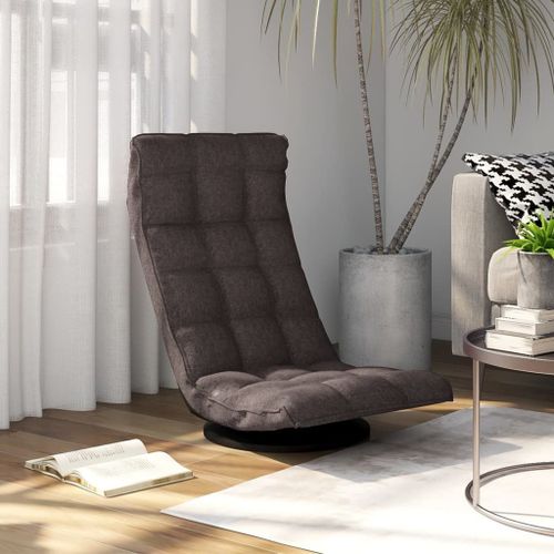 Vidaxl Chaise De Sol Pivotante Taupe Tissu