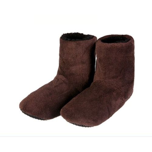 Chaussures Chaudes D'hiver Pour Hommes Et Femmes, Bottes D'intérieur En Peluche Fond Souple