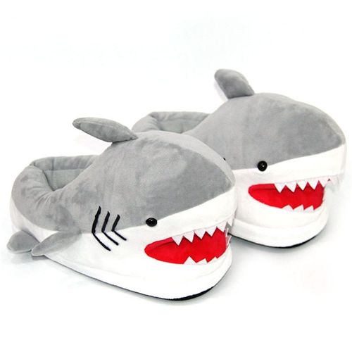Chaussures Chaudes D'hiver Pour Hommes Et Femmes, Pantoufles D'intérieur En Fourrure De Requin, Tongs Pour Femmes