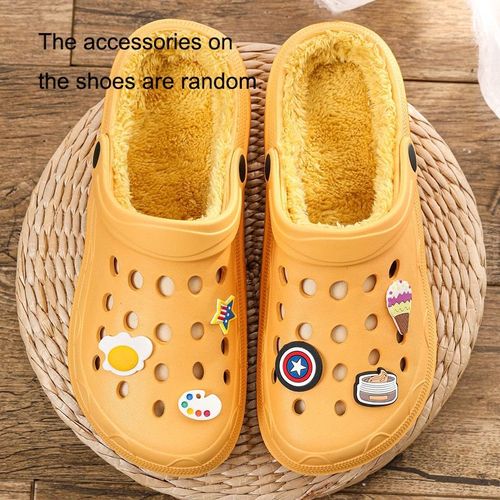 Chaussures De Jardin Antidérapantes Pour Hommes Et Femmes, Sabots Séchage Rapide, Sandales Chaudes En Peluche, Pantoufles De Maison