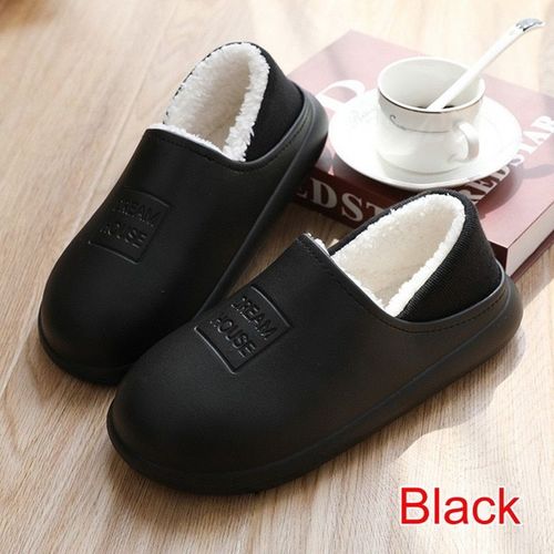 Chaussures De Maison Antidérapantes Imperméables Pour Femmes, Pantoufles D'hiver Chaudes Pour Hommes Et Couples, Pantoufles D'intérieur Antidérapantes En Mousse Mémoire De Forme Souple