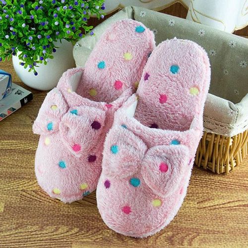 Chaussures De Maison En Peluche Pour Femmes, Pantoufles D'hiver Chaudes, Baskets Souples Pour L'intérieur De La Chambre À Coucher, Livraison Directe - 38