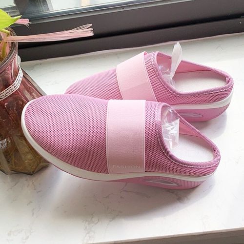 Chaussures De Marche Orthopédiques Pour Femmes, Pantoufles Ajourées Coussin D'air, Enfiler, Pour Diabétiques, Diapositives En Maille Respirante