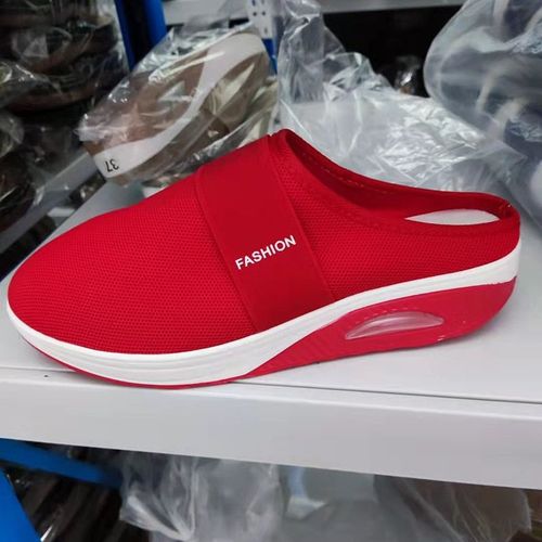 Chaussures De Marche Orthopédiques Pour Femmes, Pantoufles Ajourées Coussin D'air, Enfiler, Pour Diabétiques, Diapositives En Maille Respirante