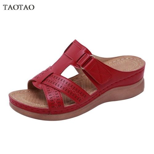 Chaussures Semelles Compensées Pour Femmes, Pantoufles Décontractées Pour Dames, Diapositives De Plage Confortables, Sandales Solides La Mode, Grande