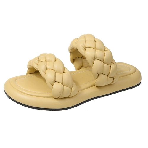 Chaussures Confortables Pour Femmes, Sandales Plateforme Bandetroite, Pantoufles D'extérieur Bout Ouvert,légantes, Solides,