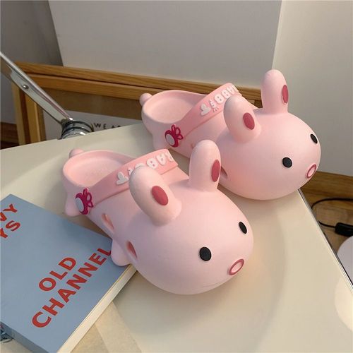 Chaussures D'été Pour Femmes, Pantoufles Trous D'animaux De Dessin Animé Kawaii, Pantoufles De Massage En Pvc, Sandales Plateforme