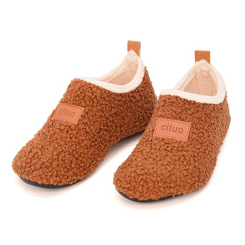 Chaussures D'hiver Chaudes Pour Bébés Filles Et Garçons, Pantoufles De Maison Souples Et Mignonnes Pour Bébés - 27-28