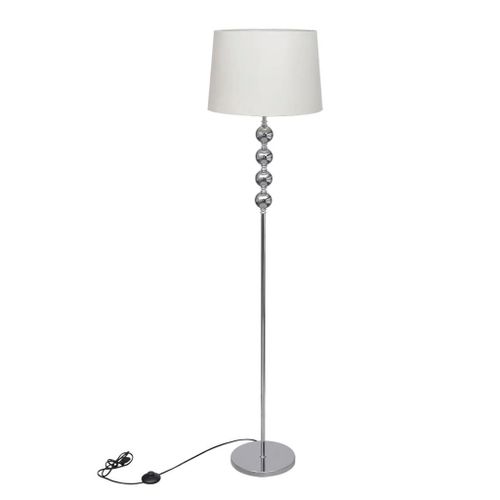 Vidaxl Lampadaire Avec Support Haut Décoration À 4 Boules Blanc