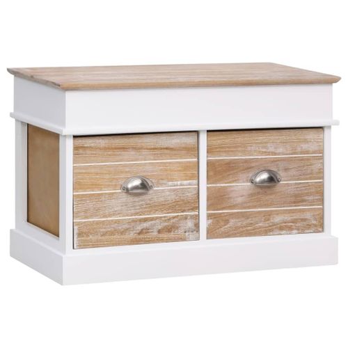 Banc D'entrée 70 X 35 X 45 Cm Bois De Paulownia