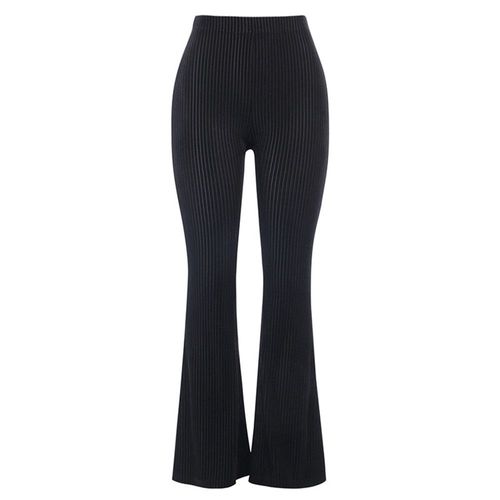 Envoie De France Pantalon Noir Evasé Femme Fille Confortable Polyester Extensible Punk Goth Ville