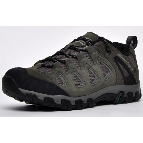 Karrimor Premium Supa 5 Chaussures De Randonnée Marche Montagne En Cuir Hommes Gris Foncé/noir