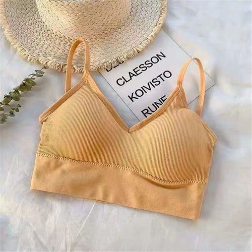 Haut Femme Bustier Tubulaire Sous-Vêtements Sans Couture Sexy Réservoir Récolte Hauts U Retour Push Up Femmes Lingerie Intime Amovible Camisole Rembourré Femme