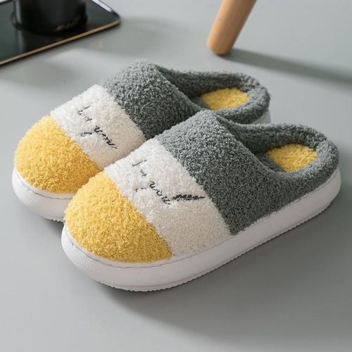 Chaussons Femme Maison Hiver Chaussette Hiver Femme Pantoufles Duveteuses Talons Hauts De 4cm Pour Femmes Et Hommes, Chaussures D'hiver Chaudes En Fourrure, Pour Couples, Fleurs, Ours, Semellepaisse, Pour La Maison
