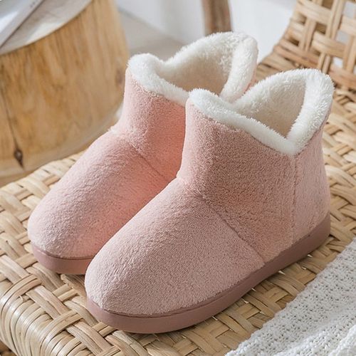 Chaussure Femme Hiver Pantoufle En Fourrure Pour Hommes Hiver Chaussons, Filles Et Garçons, La Mode, Enfiler, Confortables, Chaussures D'intérieur Et D'extérieur, Chaudes