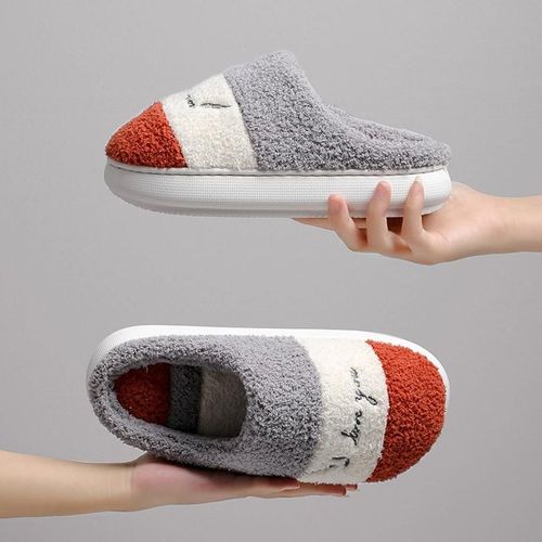Chaussure Femme Hiver Pantoufles D'hiver À Plateforme Pour Femmes Et Hommes, Talons Hauts De 4cm, Semelle Épaisse, Muette, Chaude, Chaussures Décontractées, Plates, Pour Chambre À Coucher, Diapositives En Fourrure - 11