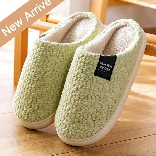 Chaussure Femme Pantoufles Hiver Chaudes D'hiver En Fausse Fourrure Pour Hommes Et Femmes, Diapositives En Peluche Pour Couple, Garçons Et Filles, Chaussures De Maison En Coton, Talon Plat, Chambre Coucher Intérieure