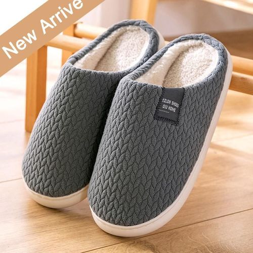 Chaussure Femme Pantoufles Hiver Chaudes D'hiver En Fausse Fourrure Pour Hommes Et Femmes, Diapositives En Peluche Pour Couple, Garçons Et Filles, Chaussures De Maison En Coton, Talon Plat, Chambre À Coucher Intérieure - 11