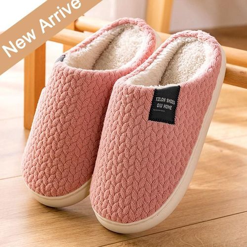 Chaussure Femme Pantoufles Hiver Chaudes D'hiver En Fausse Fourrure Pour Hommes Et Femmes, Diapositives En Peluche Pour Couple, Garçons Et Filles, Chaussures De Maison En Coton, Talon Plat, Chambre Coucher Intérieure