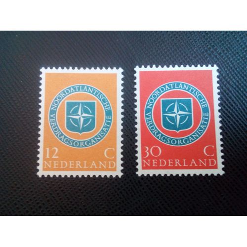 Timbre Pays-Bas Yt 701 - 702 Otan, 10e Anniversaire 1959 ( 110106 )