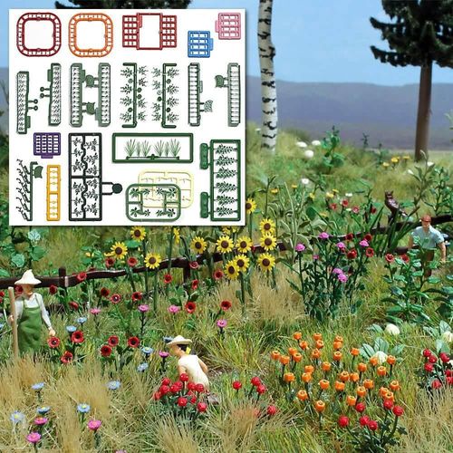 Modélisme Ho : Accessoires De Décor : Assortiment Fleurs Et Plantes-Busch