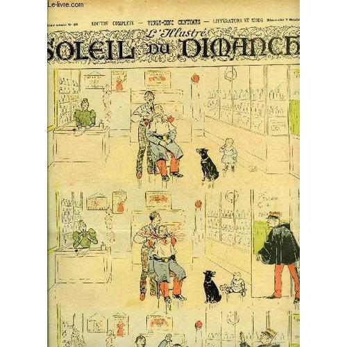 L Illustré, Soleil Du Dimanche N° 40 - La Consigne Avant Tout, Aquarelle De M. E. Thelem, Souvenirs Du Collège D Eu Par Gaston Leroux, Chasse Allemande Par Edmond About, Dombey Et Fils Par Charles(...)