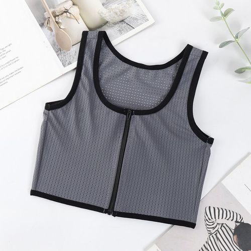 Corset Pour Femmes,Sous-Vêtements,Grande Poitrine,Petite Taille,Sans Couture,Fermeture Éclair,Gilet Antichoc,Tube De Sport,Réduction De Poitrine,Façonnage De La Poitrine