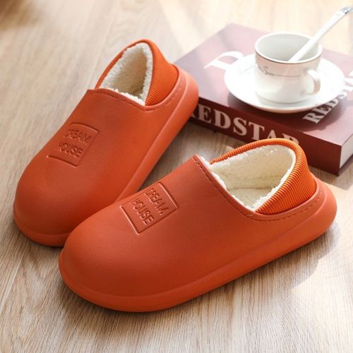 Chaussures D'hiver Pour Hommes Et Femmes, Pantoufles Imperméables Et Chaudes En Fourrure, Sabots Amoureux, Chaussures D'intérieur Pour Dames