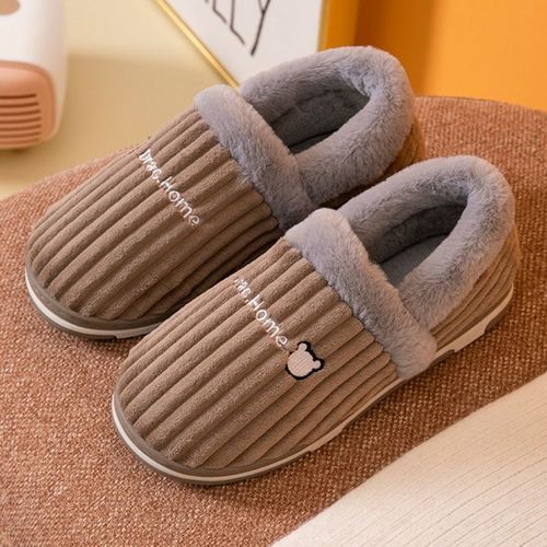 Chaussures D'intérieur Plateforme En Peluche Pour Homme Et Femme, Baskets Chaudes Pour La Chambre Coucher, Collection Hiver