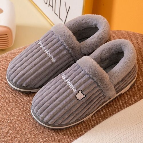 Chaussures D'intérieur Plateforme En Peluche Pour Homme Et Femme, Baskets Chaudes Pour La Chambre Coucher, Collection Hiver