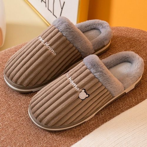 Chaussures D'intérieur Plateforme En Peluche Pour Homme Et Femme, Baskets Chaudes Pour La Chambre Coucher, Collection Hiver