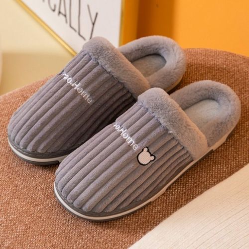 Chaussures D'intérieur Plateforme En Peluche Pour Homme Et Femme, Baskets Chaudes Pour La Chambre Coucher, Collection Hiver
