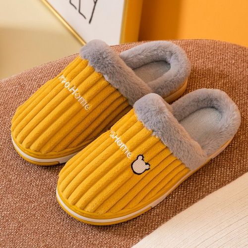 Chaussures D'intérieur Plateforme En Peluche Pour Homme Et Femme, Baskets Chaudes Pour La Chambre Coucher, Collection Hiver