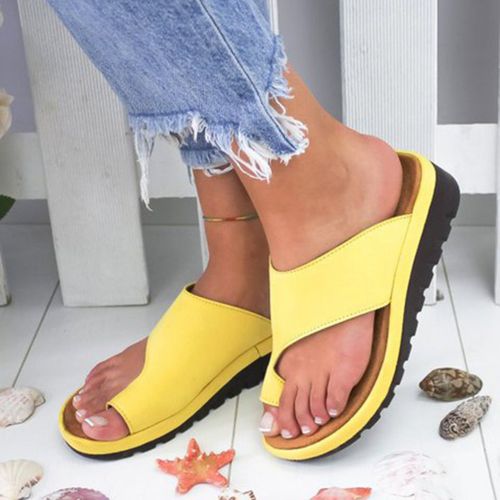Chaussures En Cuir Plateforme Confortable Pour Femmes, Semelle Plate, Pour Dames, Correction Douce Du Gros Orteil, Correcteur Orthopédique De Bunion