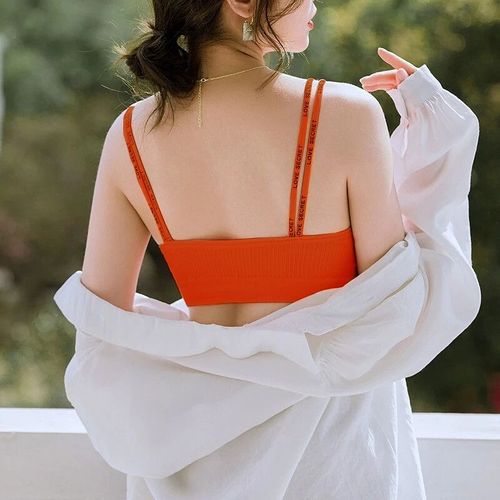 Camisole De Sport Sans Couture Pour Fille,Sans Anneau En Acier,Dos De Beauté,Sans Bretelles,Respirant Et Confortable,Poitrine Ronde