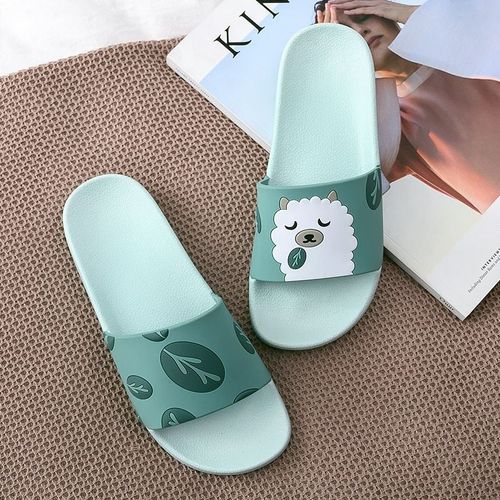 Claquette Femme Chausson Pantoufles D'été Pour Hommes Et Femmes, Motif De Dessin Animé, Mignon, Animal, Chien, Mouton, Maison, Sandales De Plage, Chaussures De Salon, Tongs
