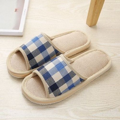 Claquettes En Lin Pour Femmes, Pantoufles De Printemps Décontractées, Antidérapantes, Semelle En Mousse, Famille, Couple, Hommes Et Femmes