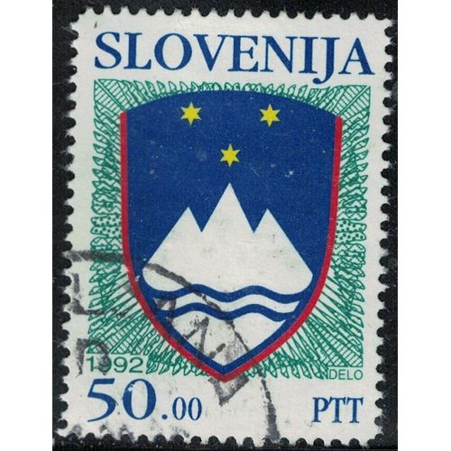 Slovénie 1992 Oblitéré Used Coat Of Armes Blason National Y&t Si 11 Su