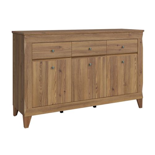 Buffet 3 Portes 3 Tiroirs Panneaux Agglomérés Naturel