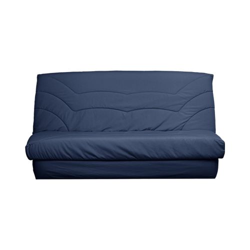 Housse De Clic-Clac En Coton Recyclé Bleu Minéral 130 X 190 Cm