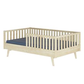 Pack Lit Enfant Montessori Avec Matelas Bois Massif 90x190 Cm