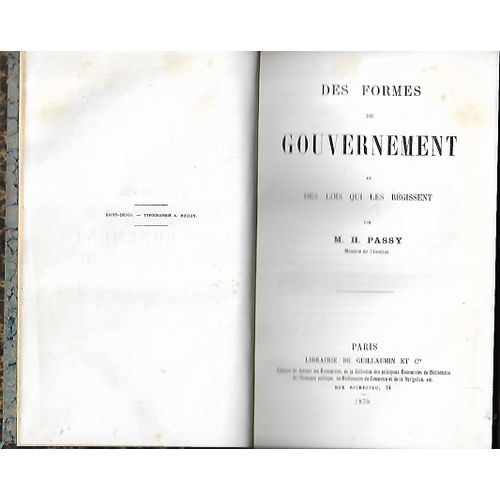Des Formes De Gouvernement
