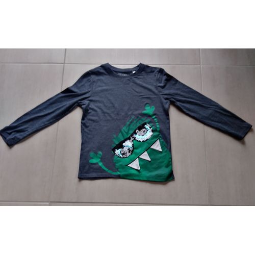 T-Shirt Gris Manches Longues Taille 9 Ans