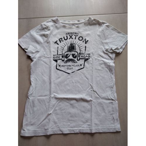 T-Shirt Blanc Taille 10 Ans En Coton Biologique