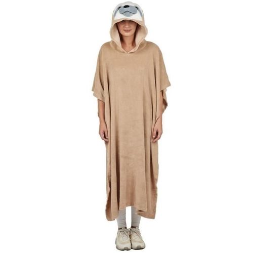 Déguisement Adulte Poncho Paresseux - Ptit Clown - Taille Unique - Beige - Thème Animaux