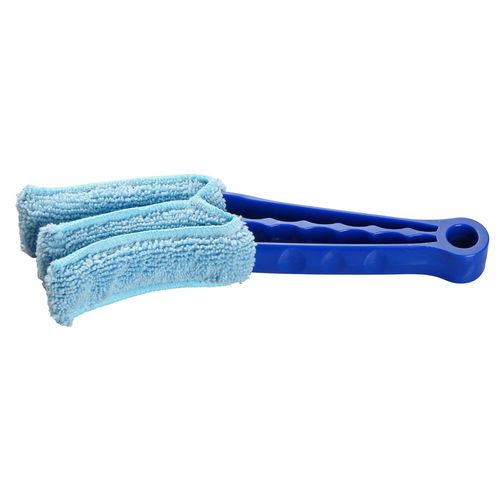 Fackelmann 60170 Brosse poussière, Plumeau, Brosse, Plastique, Microfibre, Bleu, 21 x 7 x 3 cm