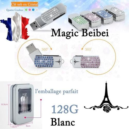 Clé usb | Clé usb en cristal-Clé usb 128Go étanche