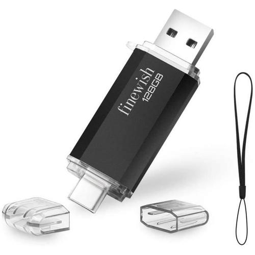 CLé USB 128 Go 2 en 1 Type C Pen Drive 128gb Portable Clef USB 128go USB C 2.0 Stick 128 GB pour Huawei Xiaomi Oneplus OTG Android